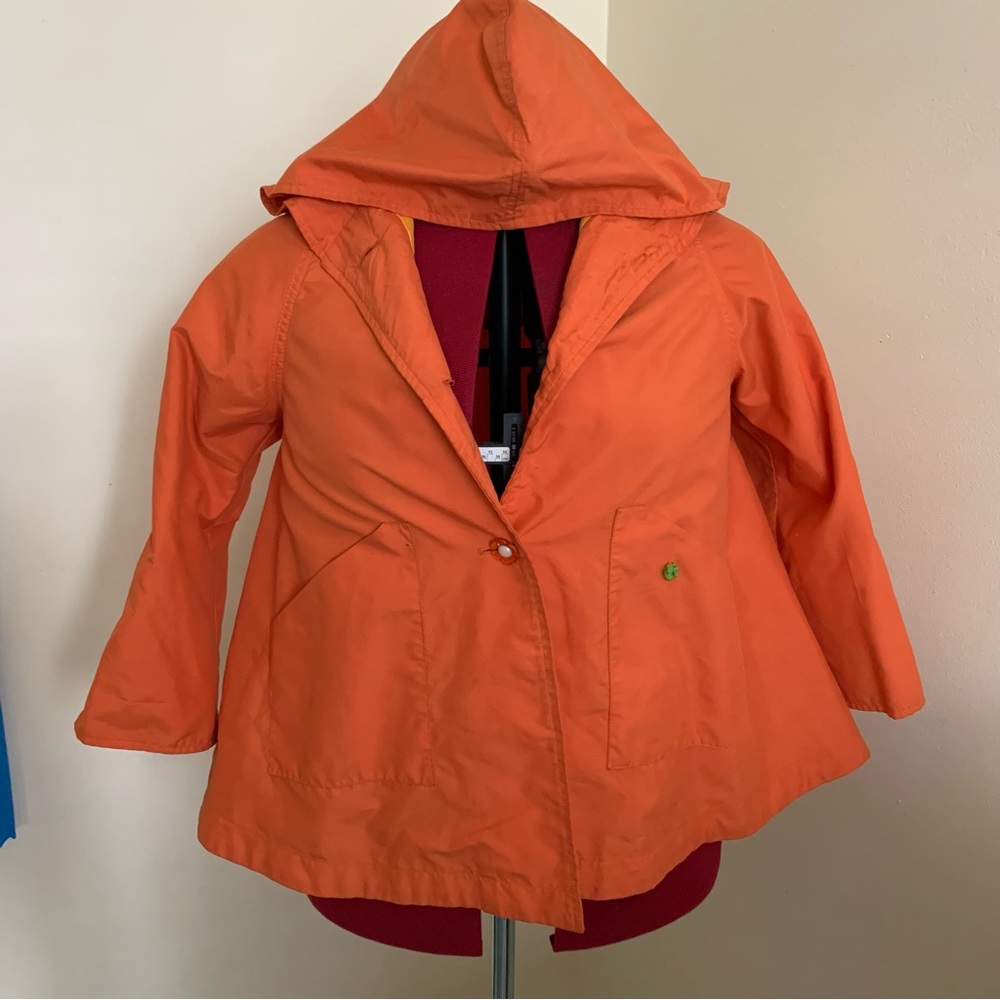 Handmade orange rain coat limited edition - the little red coat company